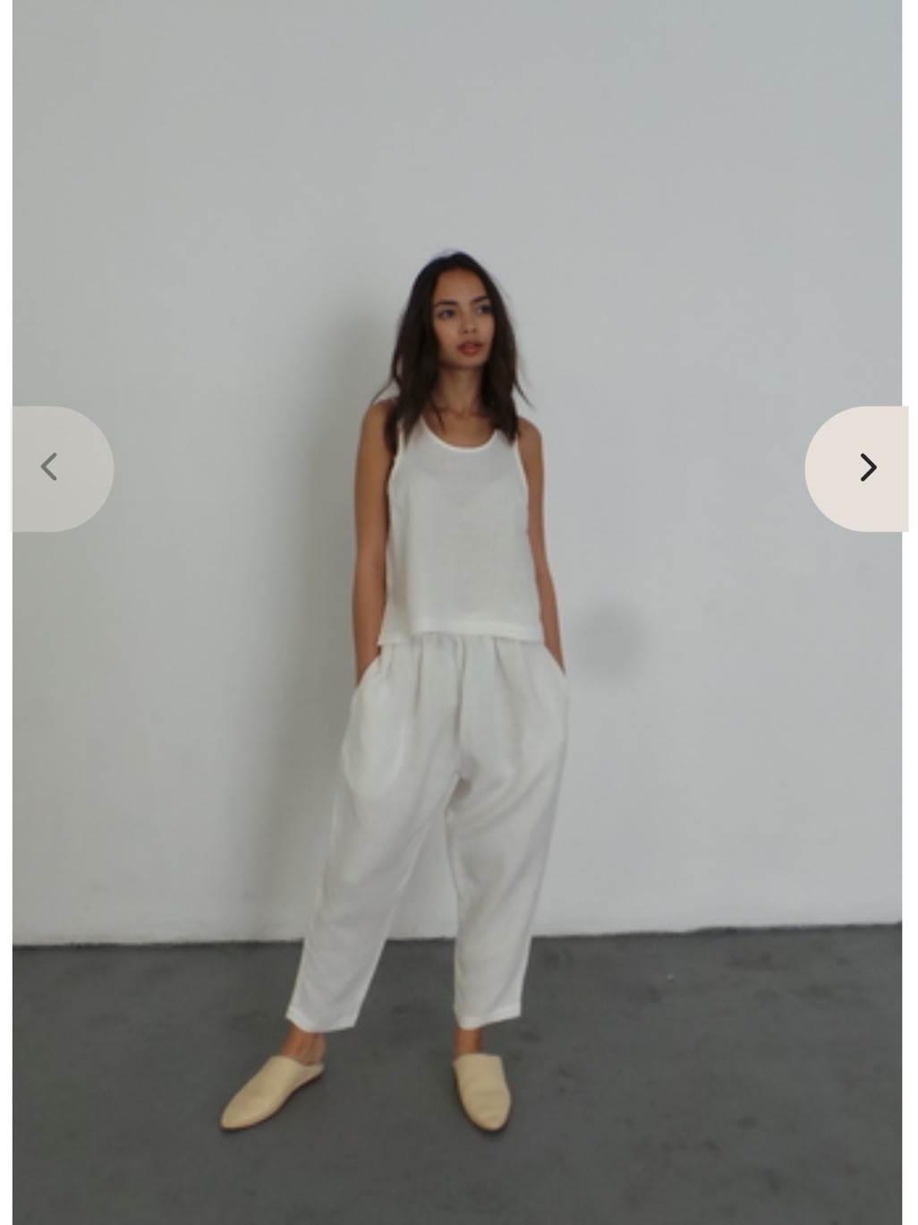 Ilana Kohn Set- Cream Linen Roxey Top And Nico Pants, Xs